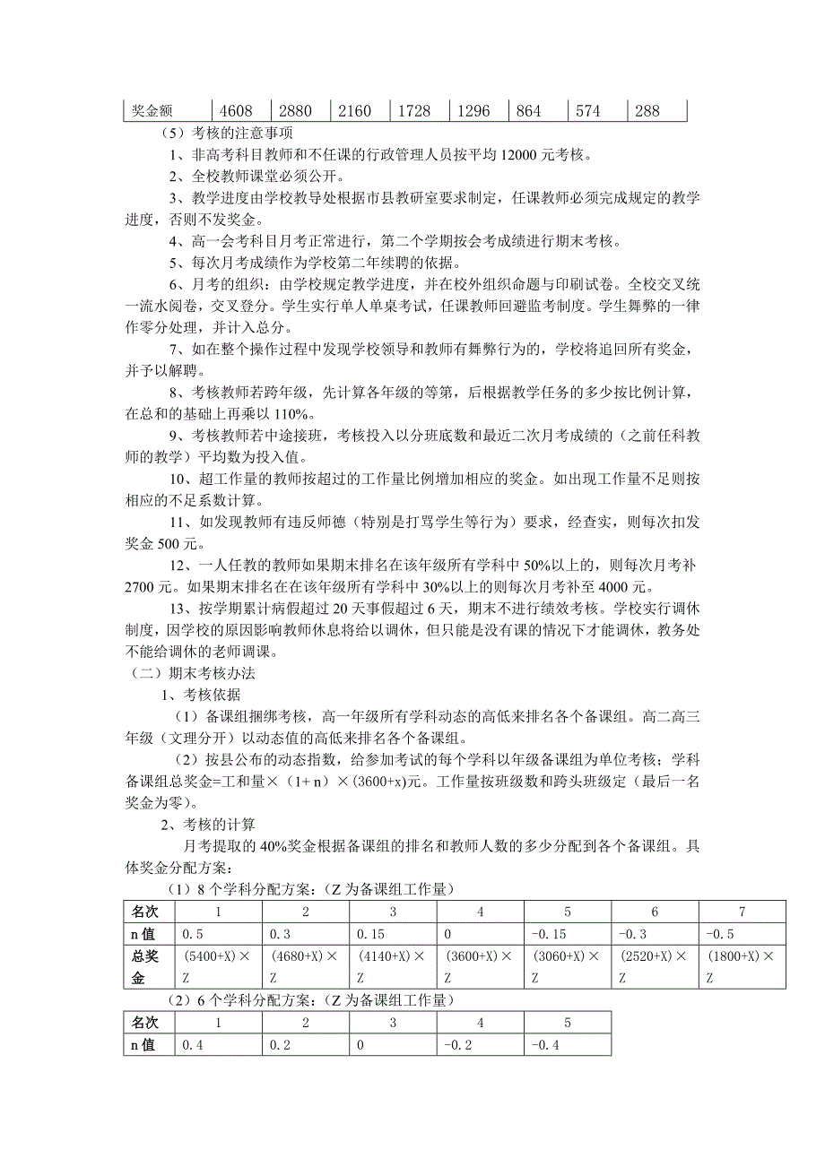 高级中学教师教学质量考核方案.doc_第2页