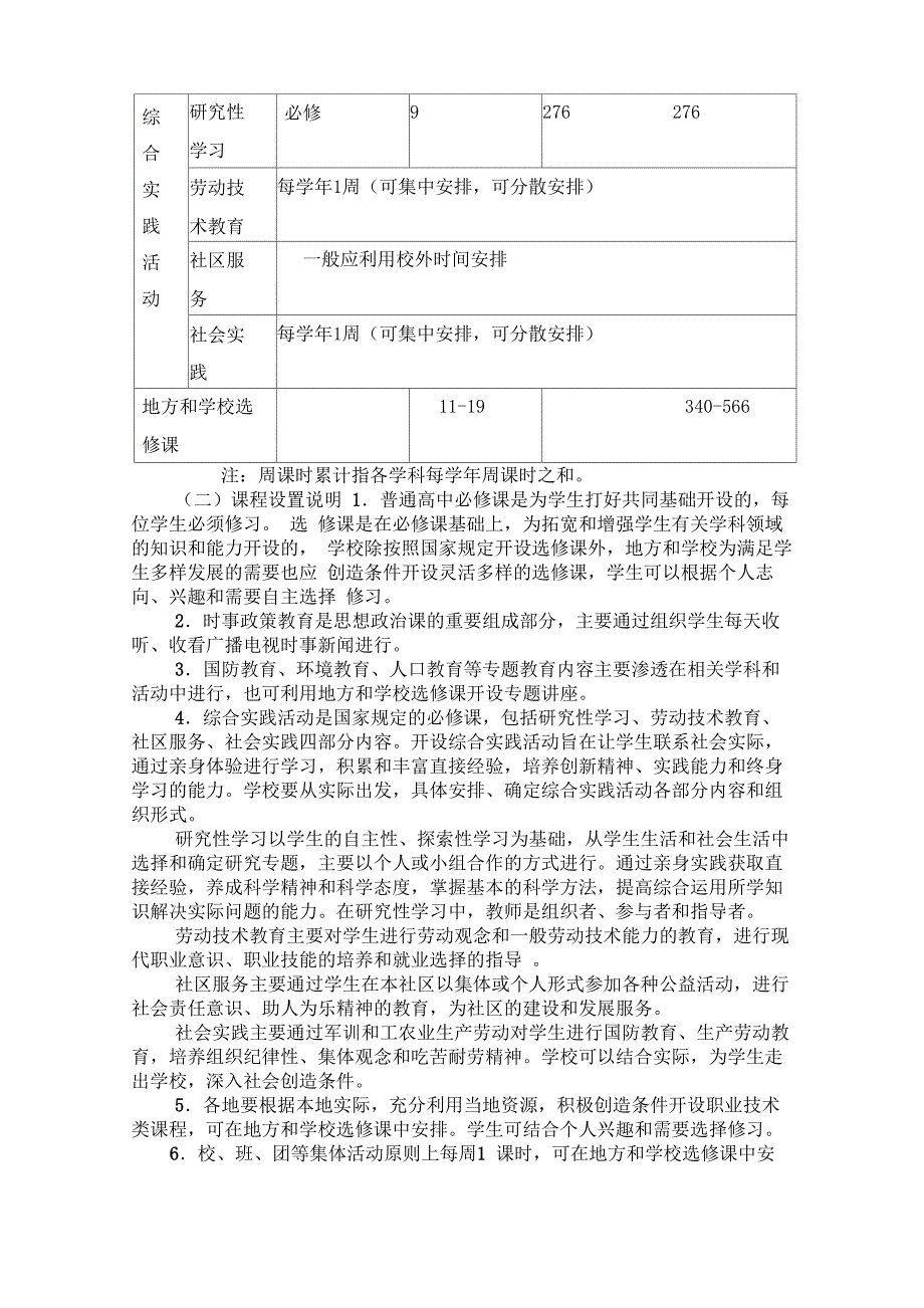 全日制普通高级中学课程计划_第3页