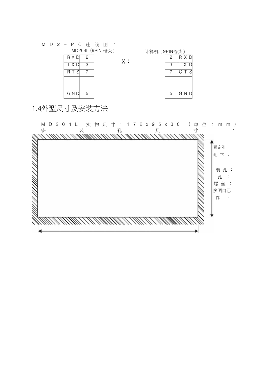 麦孚MD204L可编程文本显示器使用说明书_第4页