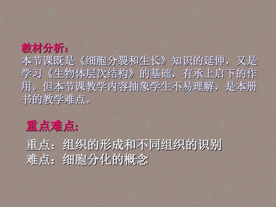 七年级生物上册5.2细胞分化形成组织课件冀教版PPT文档_第1页