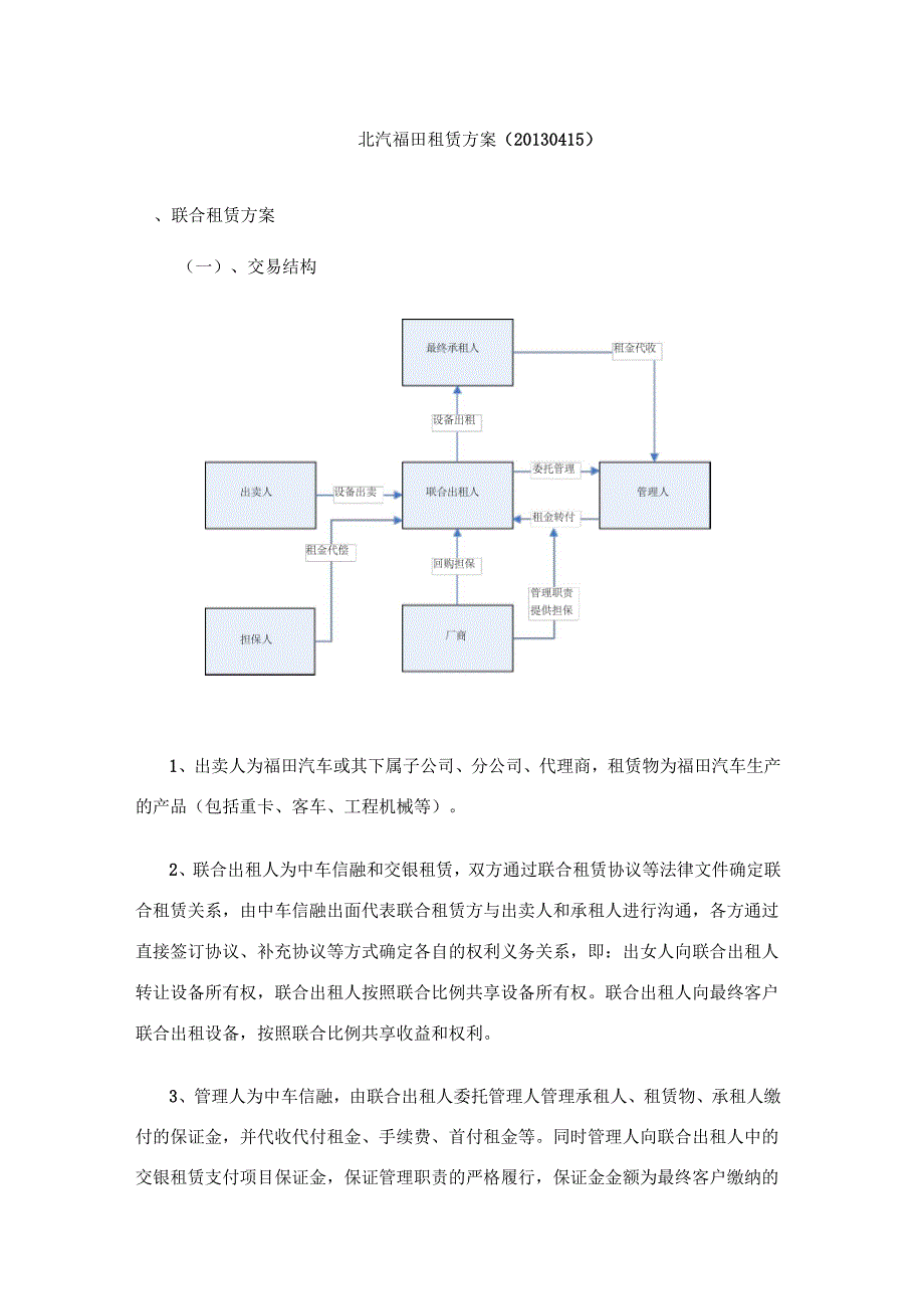 北汽福田联合租赁方案_第1页