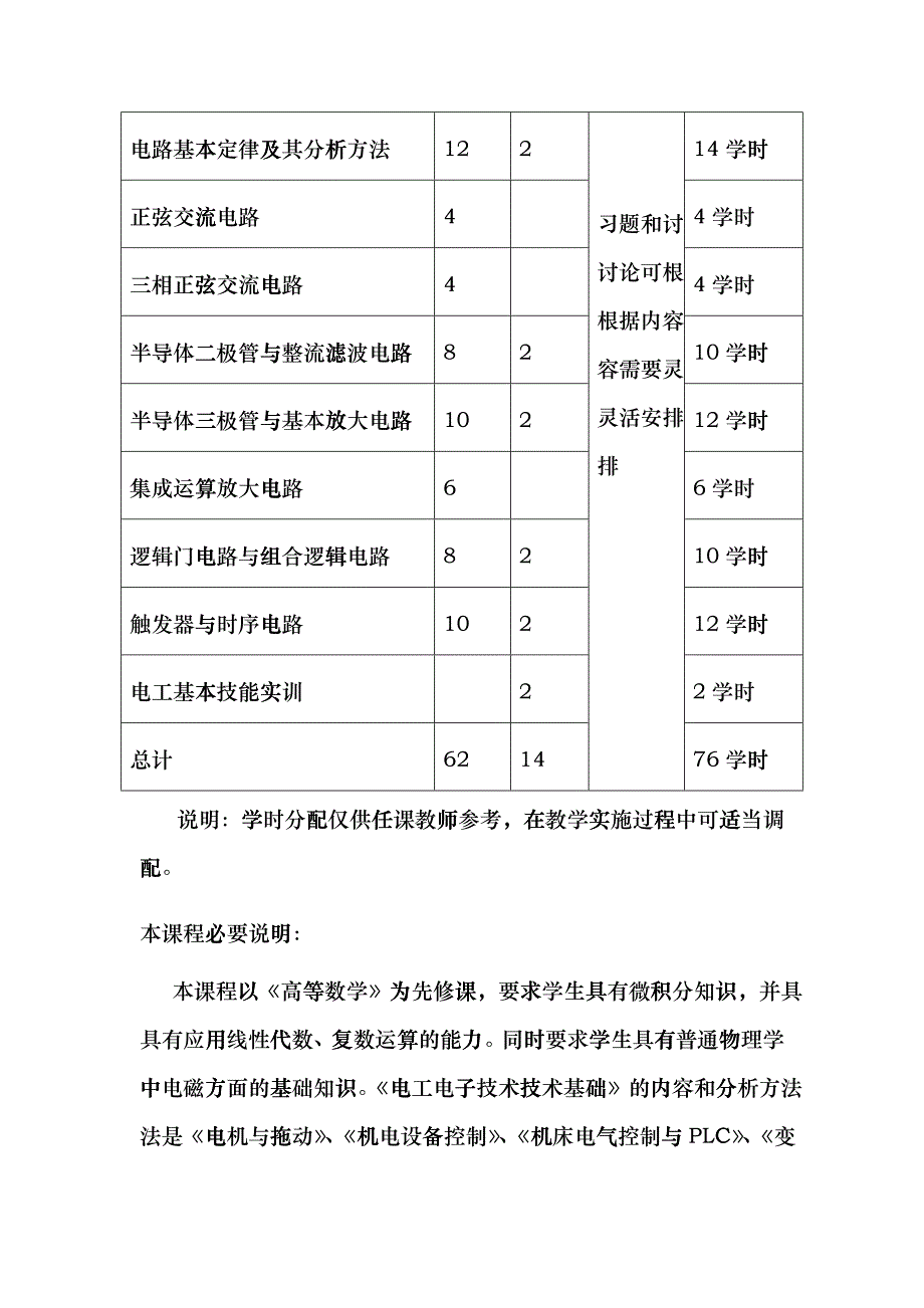 《电工电子技术》教学大纲cci_第2页