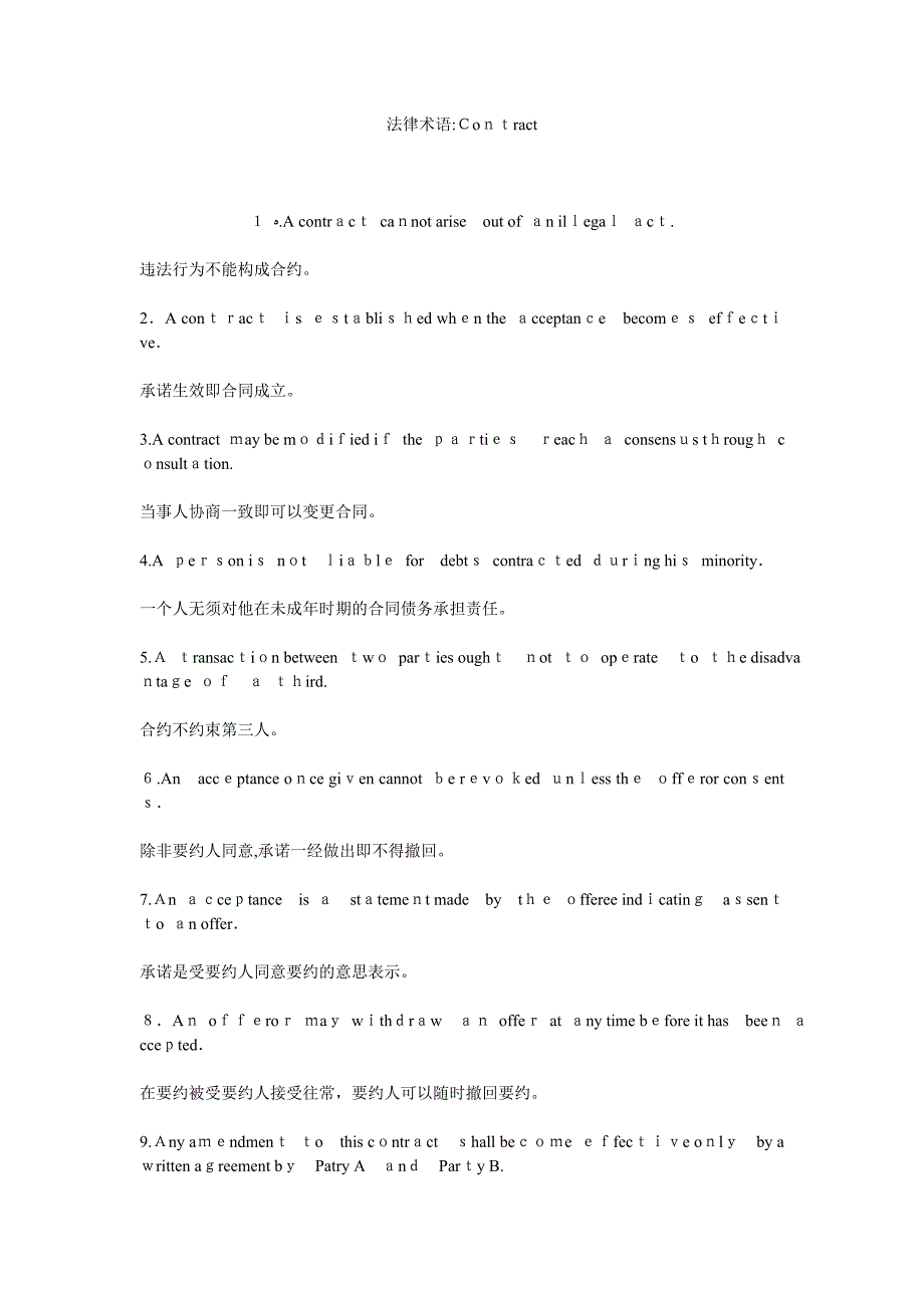法律术语Contract_第1页