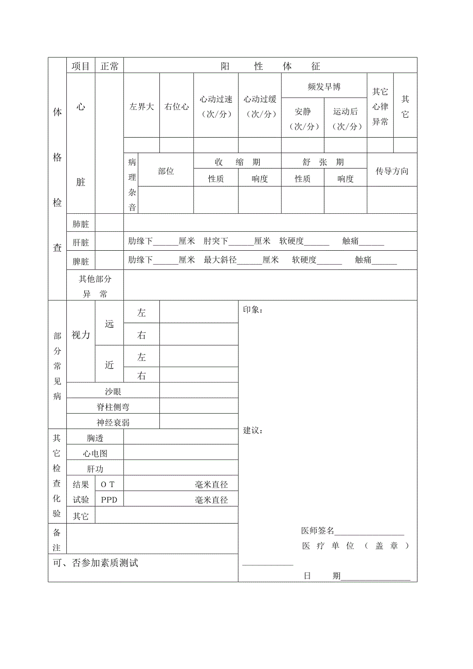 未成年工健康体检及登记表_第4页