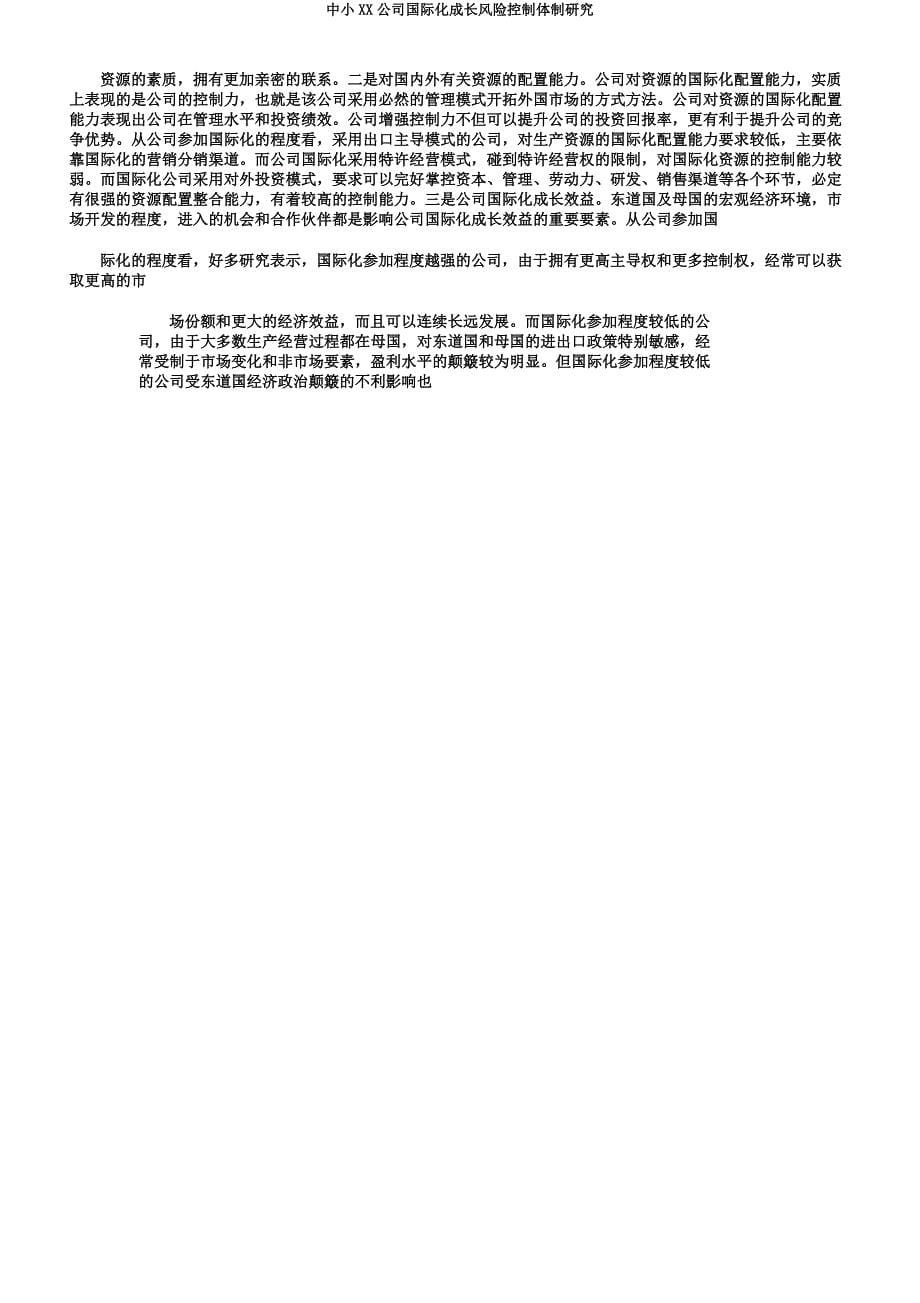 中小XX企业国际化成长风险控制机制研究.docx_第5页