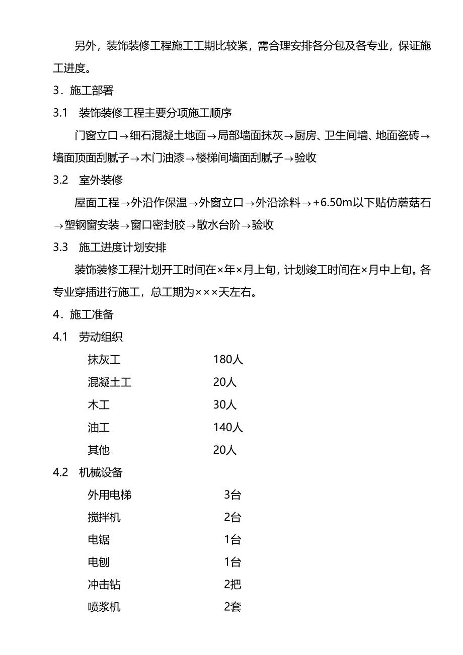 建筑装饰装修工程施工组织设计方案（完整版）_第2页