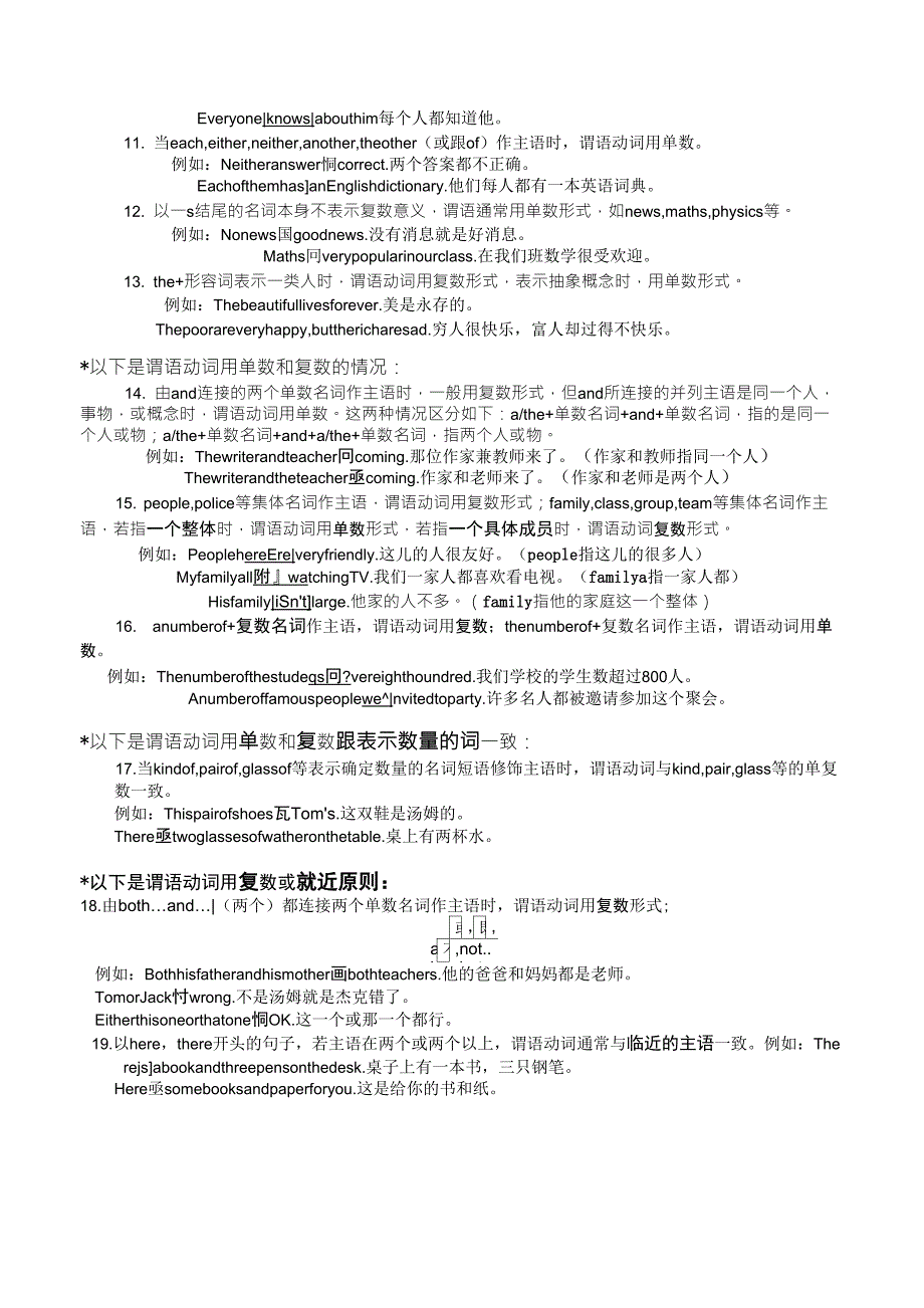 初中常考主谓一致讲解最全总结_第2页