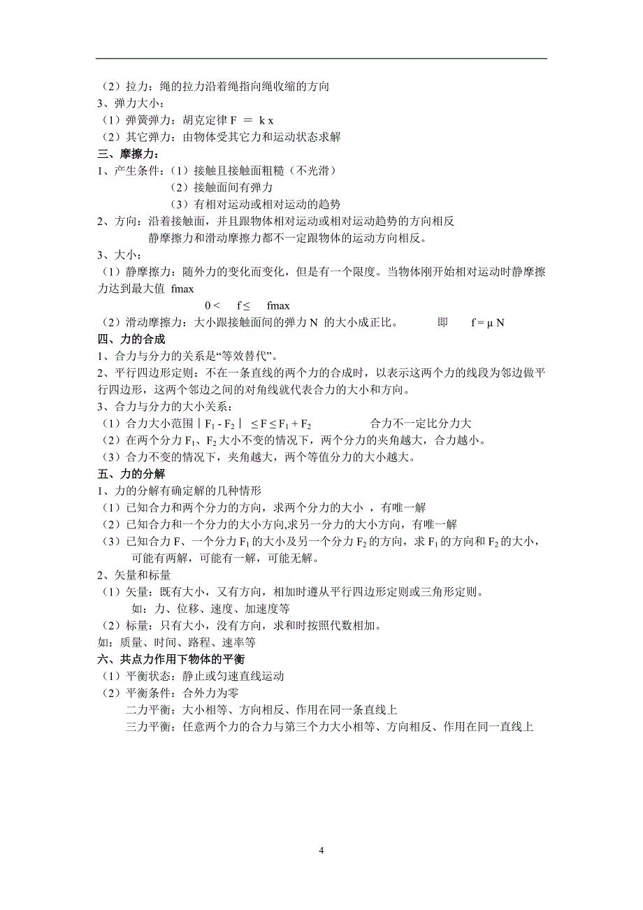 高中物理会考知识点公式考点总结理科.doc_第4页