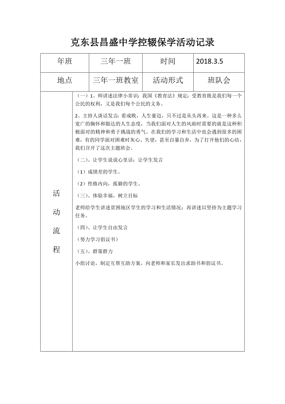 控辍保学活动周活动记录魏润玲.docx_第1页