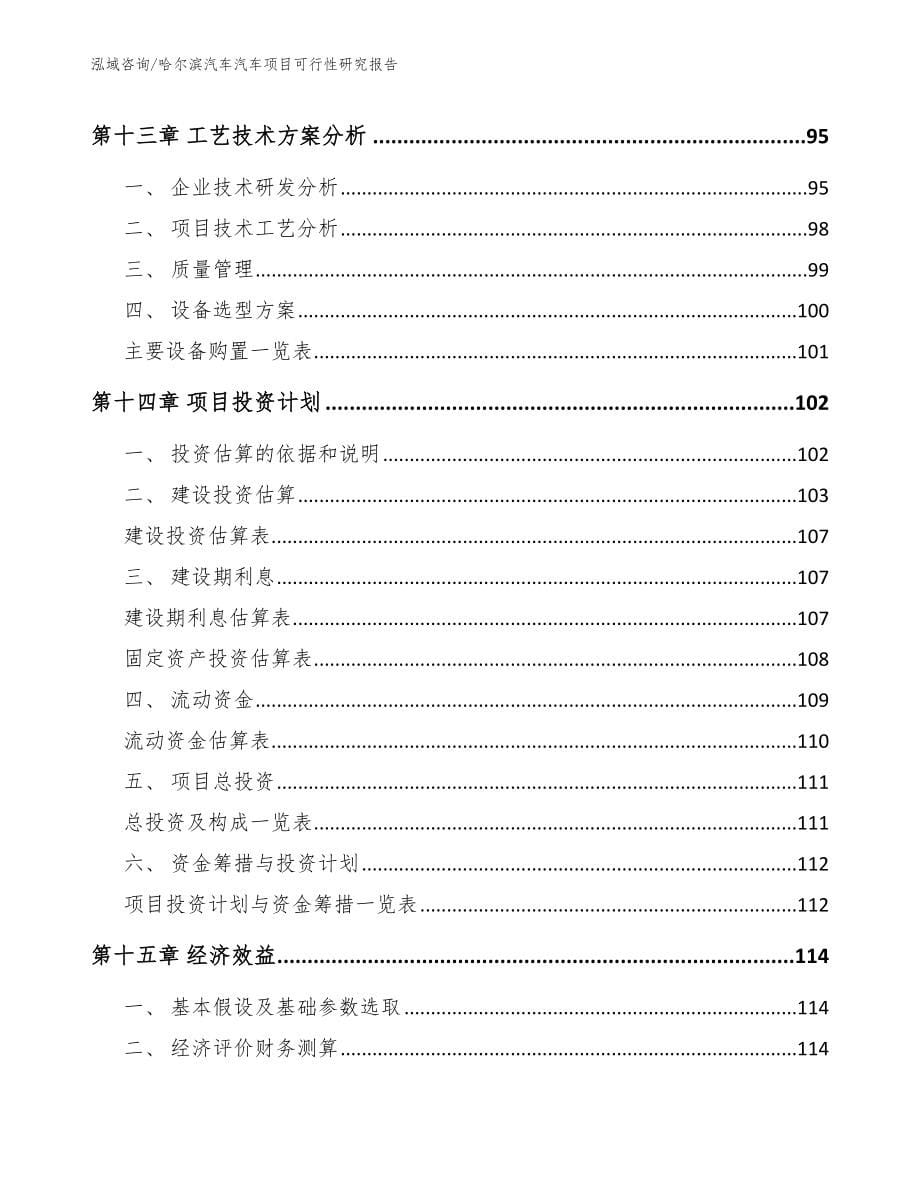 哈尔滨汽车汽车项目可行性研究报告【范文模板】_第5页