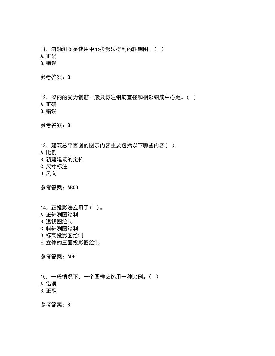 大连理工大学21秋《建筑制图》综合测试题库答案参考17_第3页