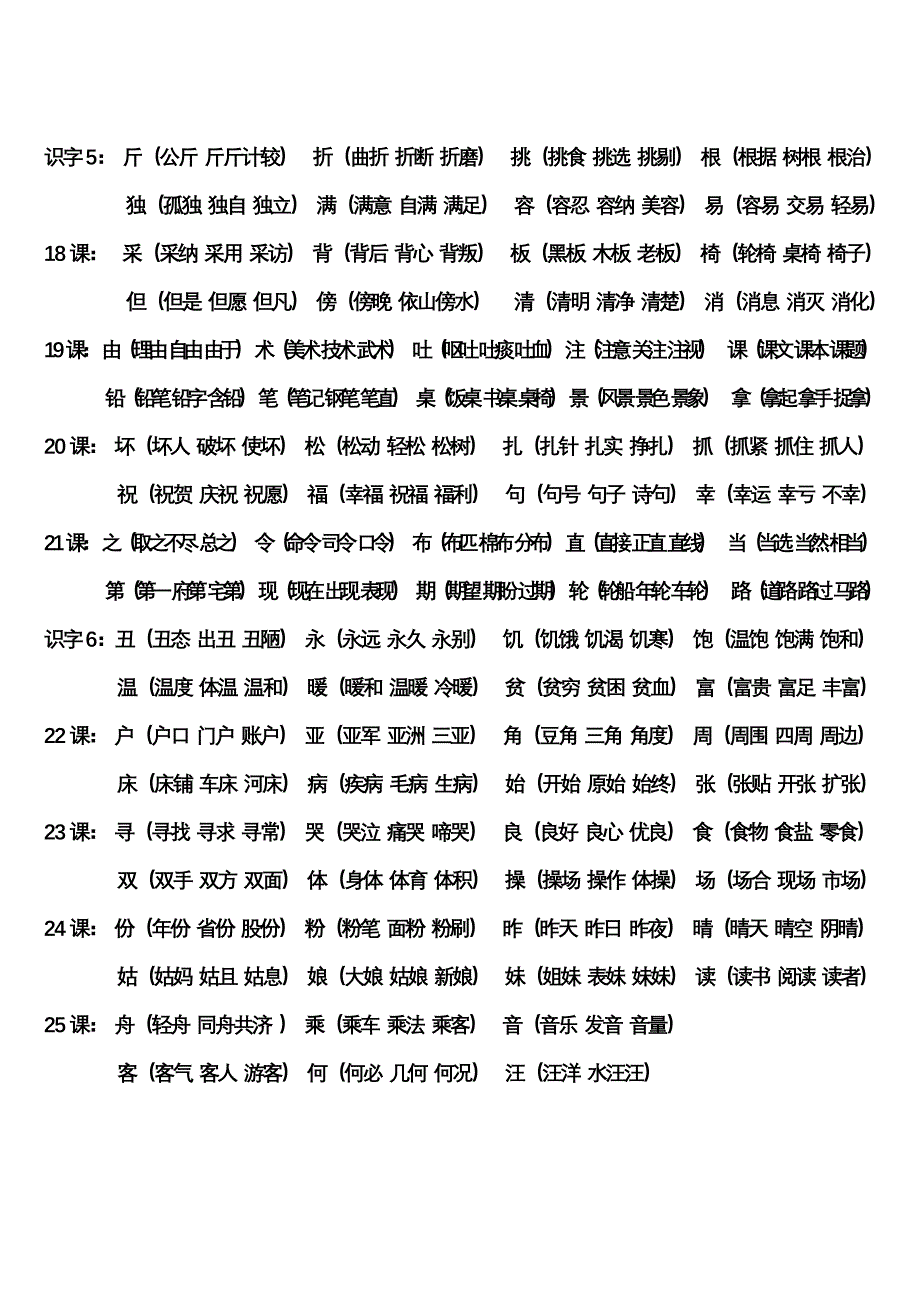 小学二年级上册语文生字_第3页