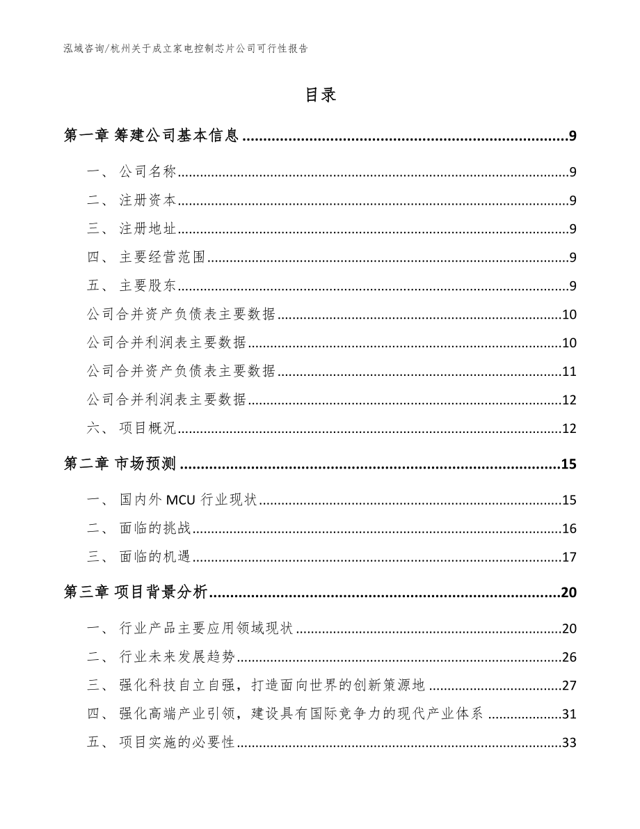 杭州关于成立家电控制芯片公司可行性报告【模板参考】_第2页