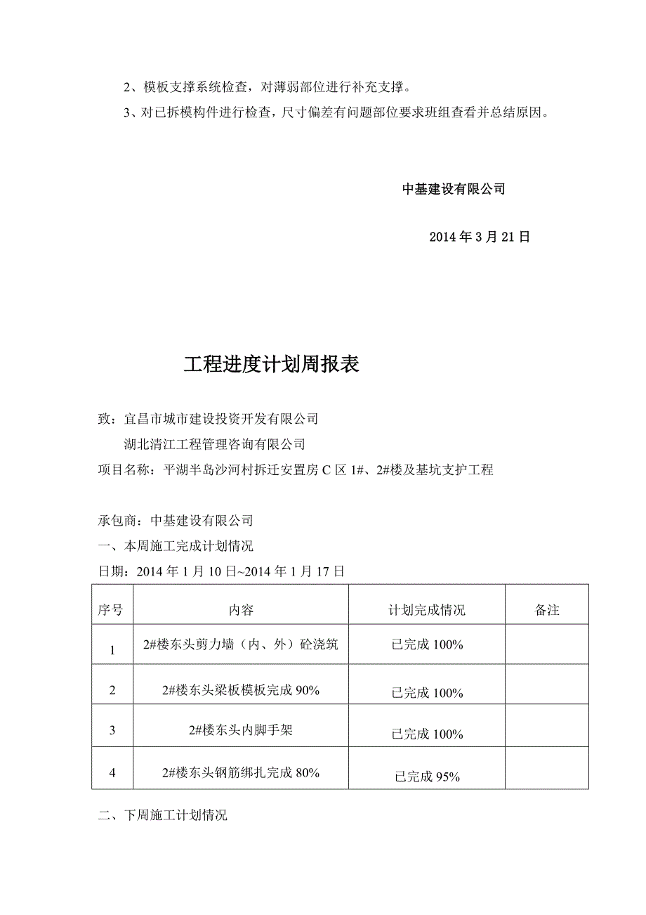 工程进度计划周报表整理版_第3页