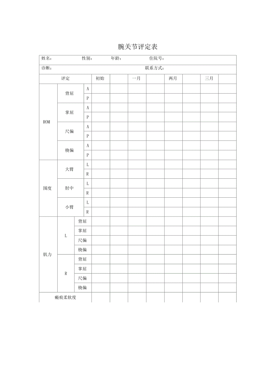 腕关节评定表_第2页