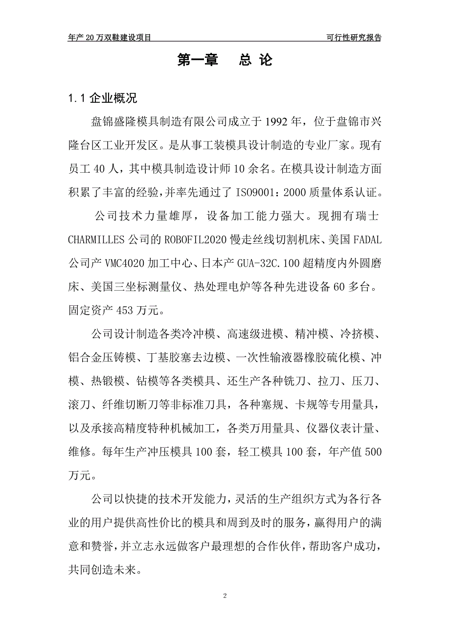 年产20万双鞋建设项目可行性策划书.doc_第2页