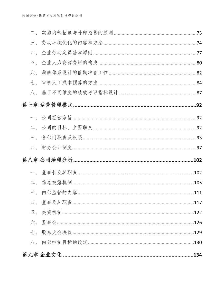 旺苍县乡村项目投资计划书_第5页