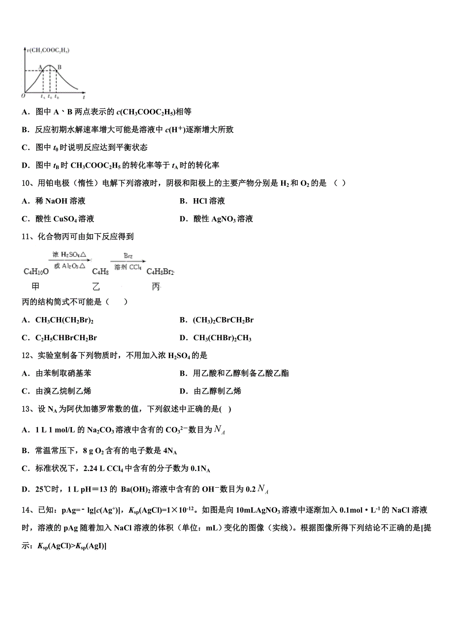 2022学年江西上饶中学化学高二下期末统考试题(含解析).doc_第3页