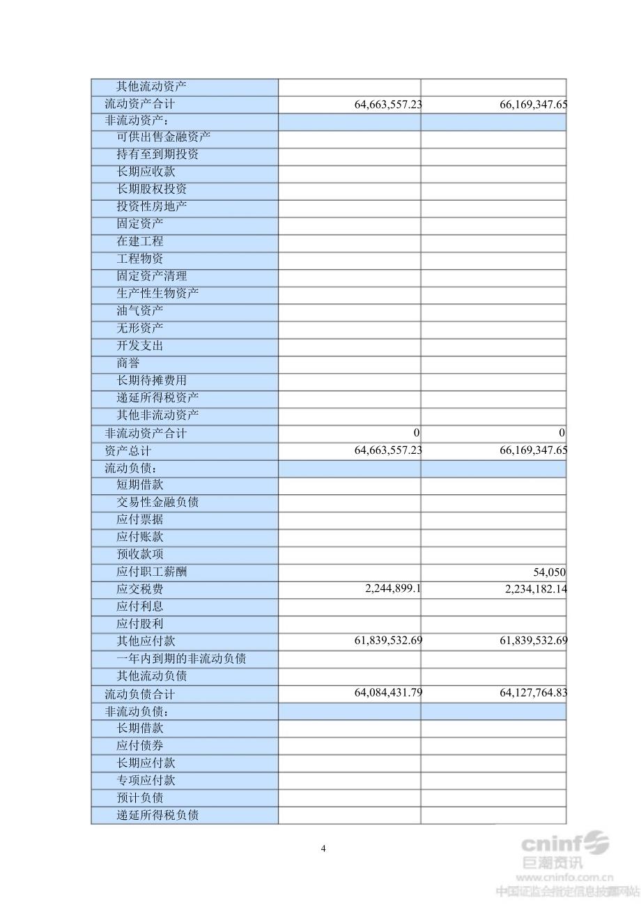 ST盛润A中期财务报告_第4页