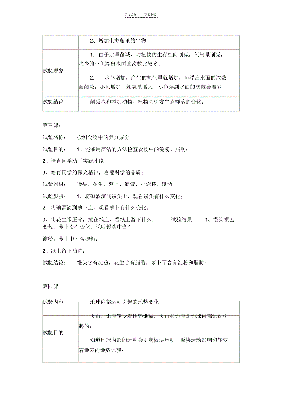 六年级上册科学实验教案_第2页