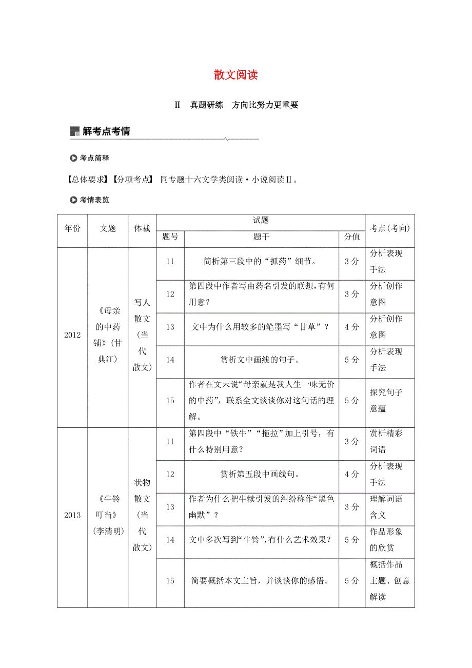 浙江省2020版高考语文总复习专题十七文学类阅读散文阅读Ⅱ讲义.docx_第1页