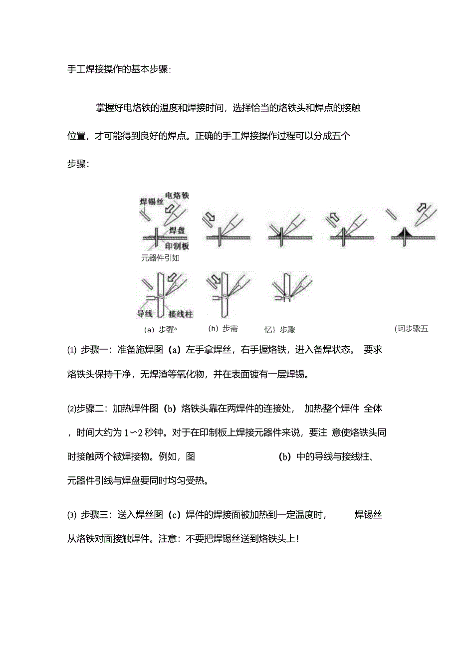 手工焊接操作的基本步骤_第1页