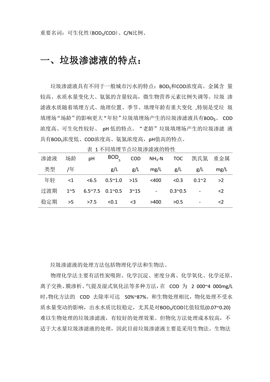 垃圾渗滤液处理方法总结_第1页