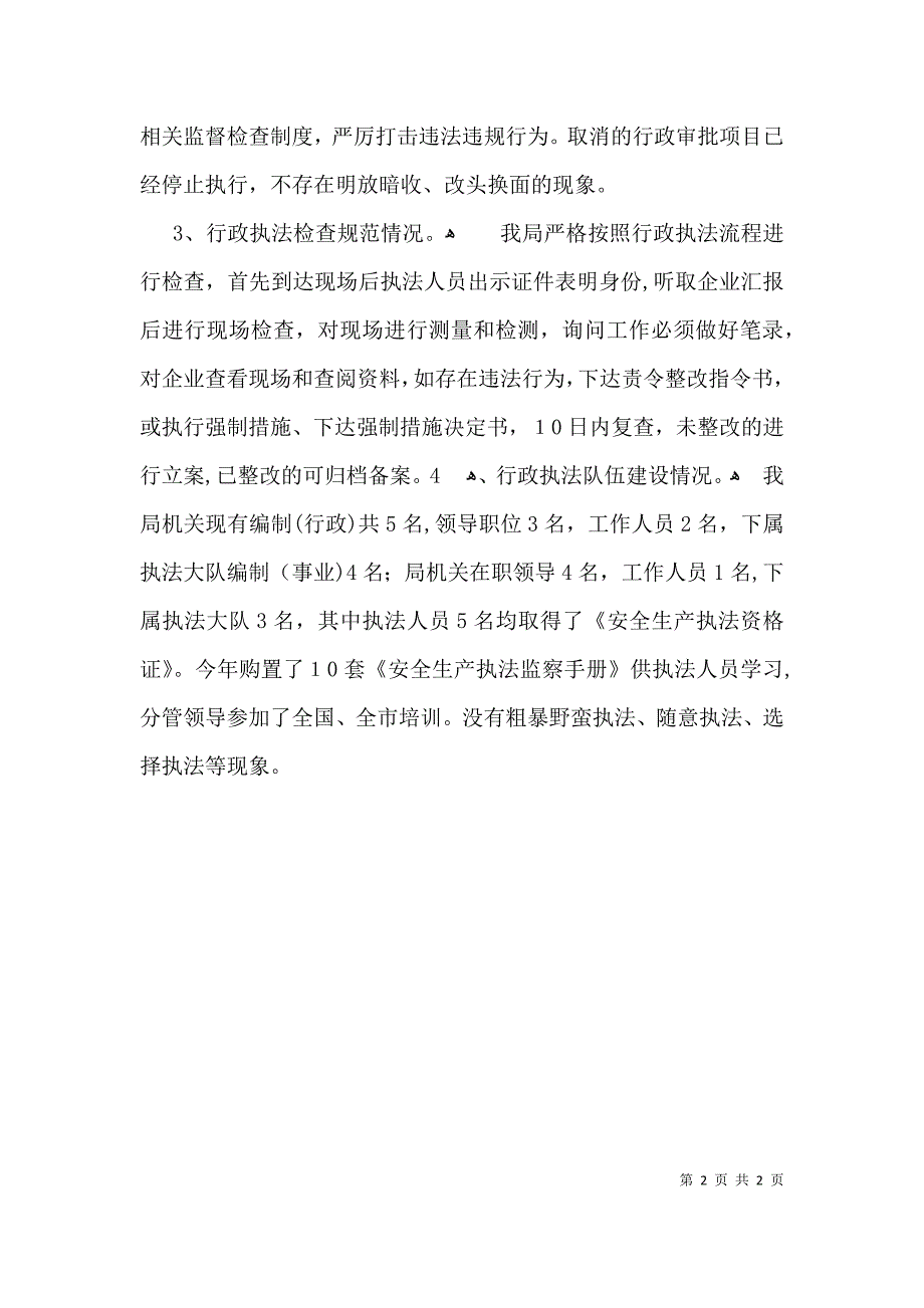 执法队伍建设情况自查报告_第2页