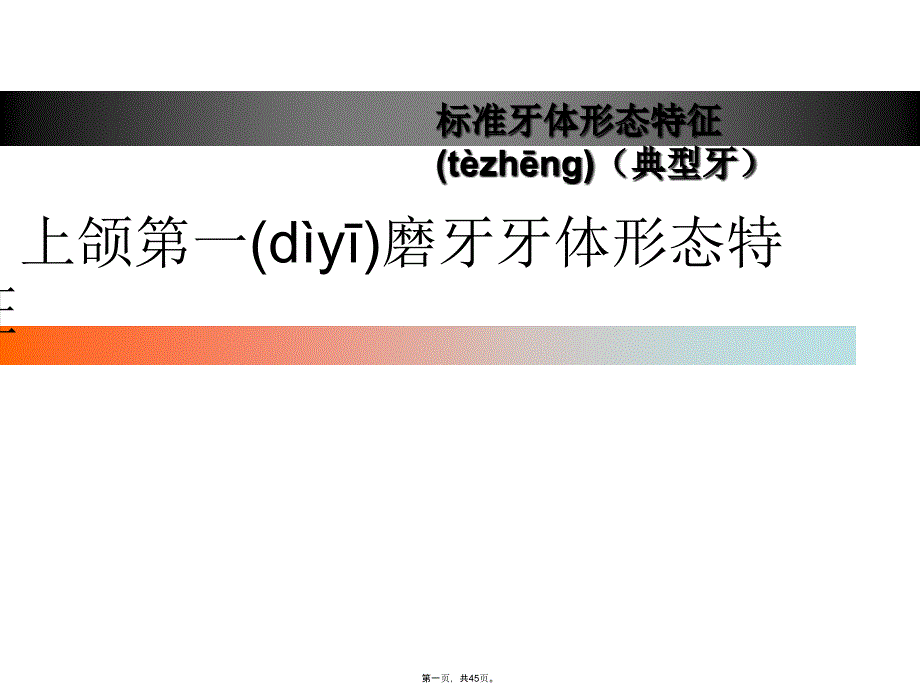 上颌第一磨牙牙体形态简述演示教学_第1页