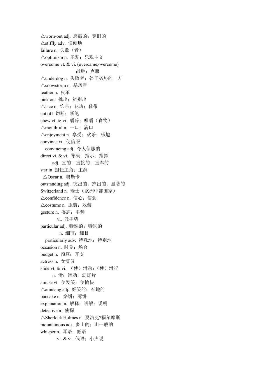 人教版高二英语必修4单词表_第5页