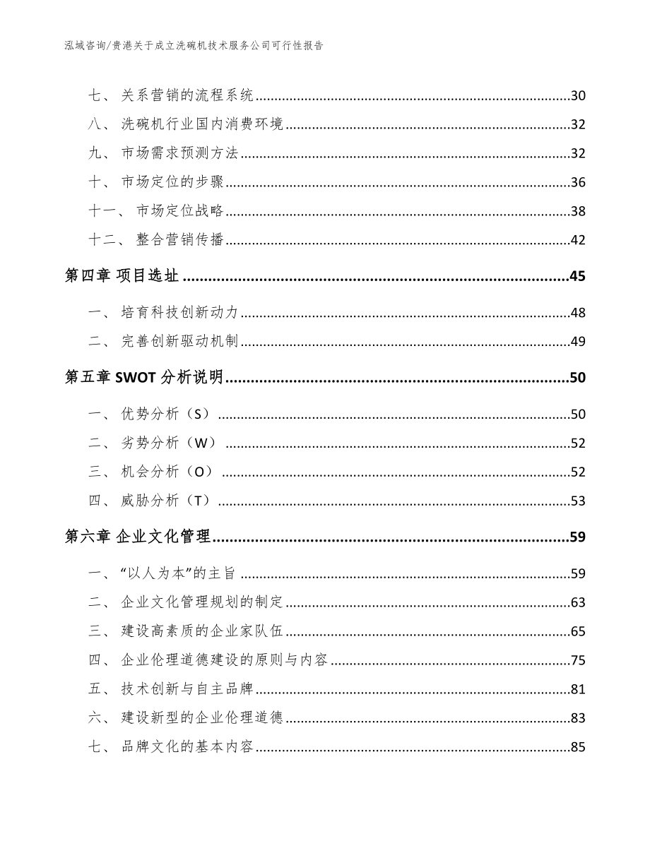 贵港关于成立洗碗机技术服务公司可行性报告_参考范文_第2页