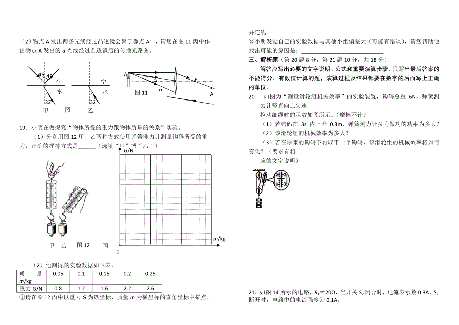 2014年初中物理中考模拟试题及答案 .doc_第3页