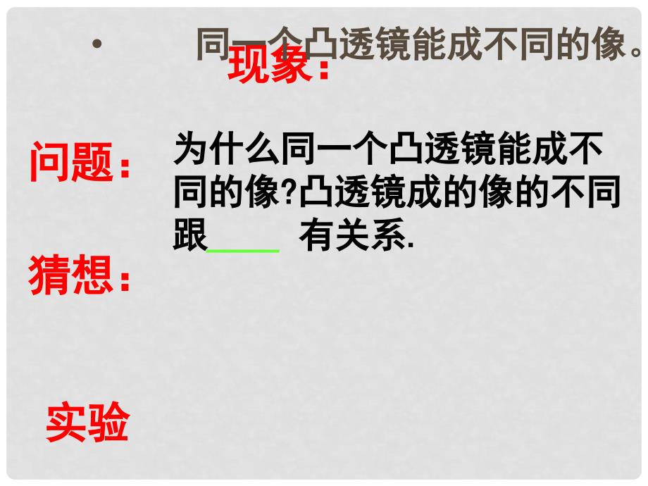 江苏省盐都县八年级物理上册 4.3探究凸透镜成像规律（第2课时）课件 （新版）苏科版_第2页