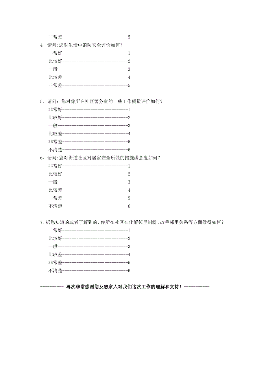 社区居民满意度调查问卷_第2页