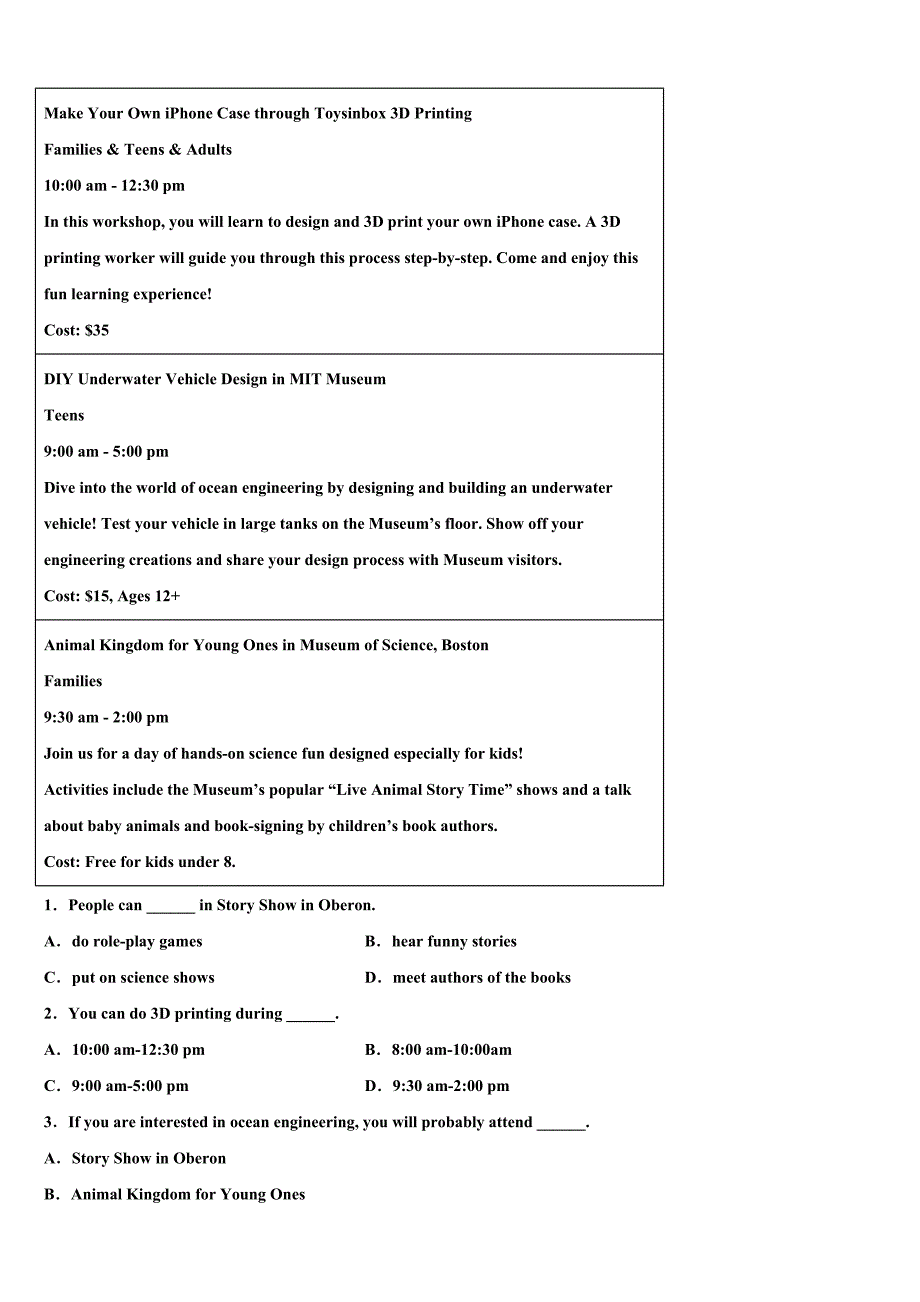 2022-2023学年广东省肇庆市高要区金利镇朝阳教育集团英语九年级第一学期期末质量检测试题含解析.doc_第4页