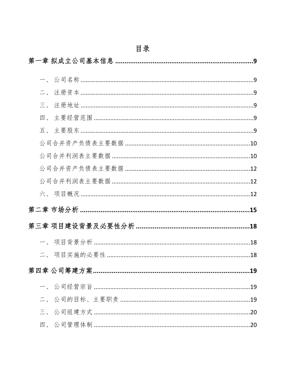 重庆关于成立衬底公司可行性研究报告范文(DOC 75页)_第2页
