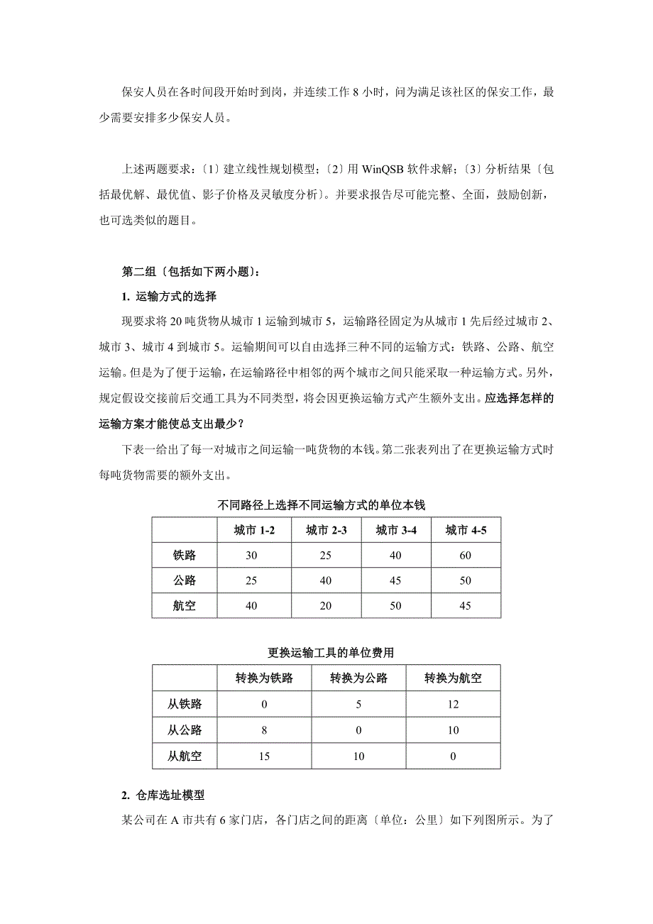 管理运筹学实验报告之期末课程大作业选题级2_第2页