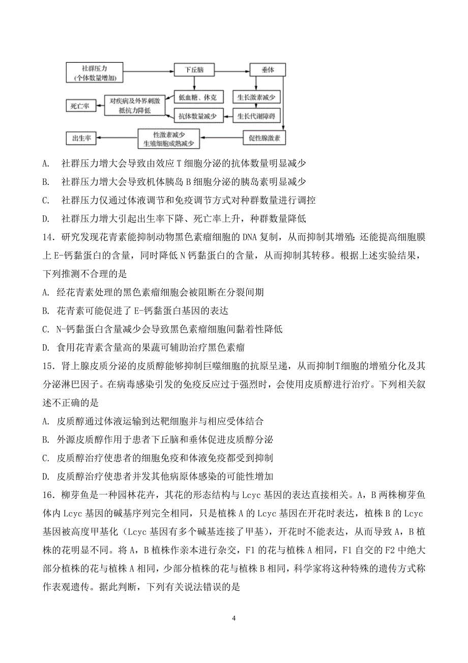 2021年1月“八省联考”考前猜题-生物（考试版）.doc_第4页