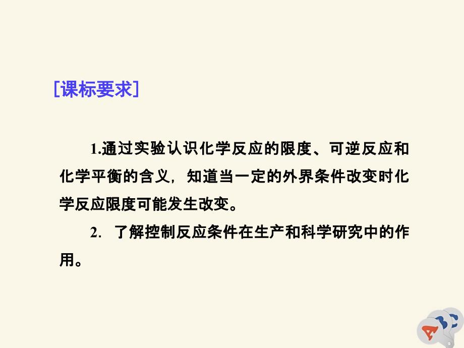 2019-2020学年高中化学 第二章 化学反应与能量 第三节 化学反应的速率和限度 第二课时 化学反应的限度 化学反应条件的控制课件 新人教版必修2_第3页