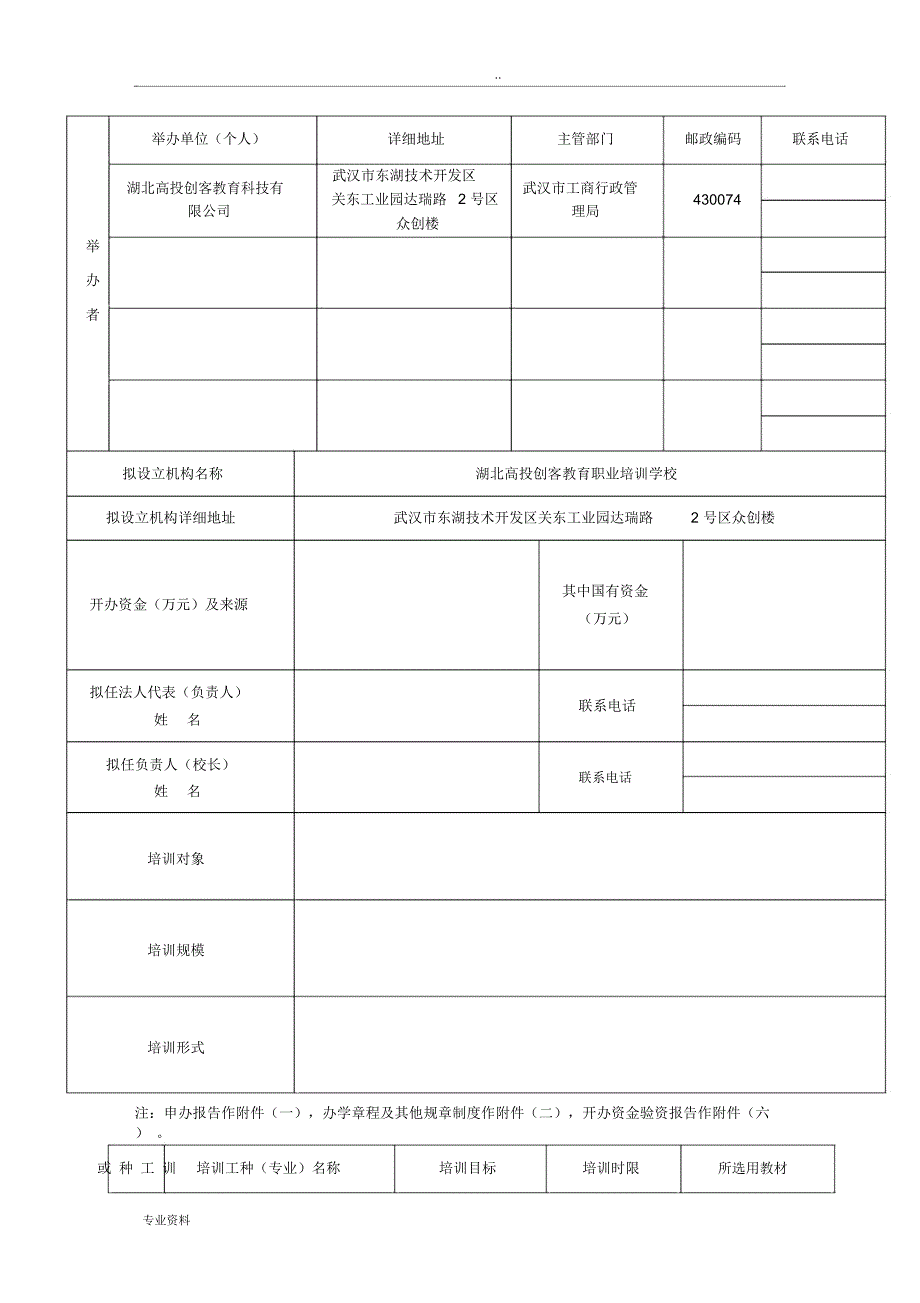 民办职业培训学校审批表_第3页