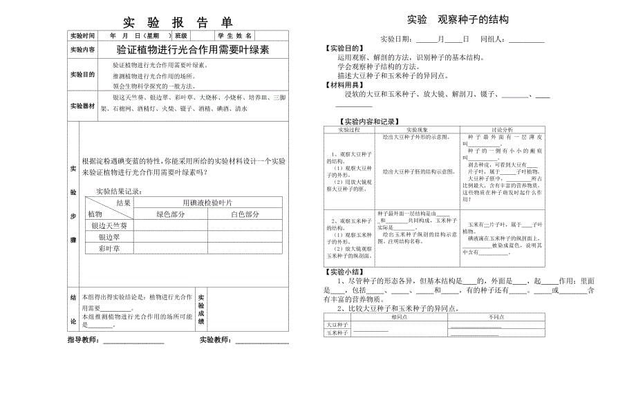 初中生物实验报告单学生用.doc_第5页