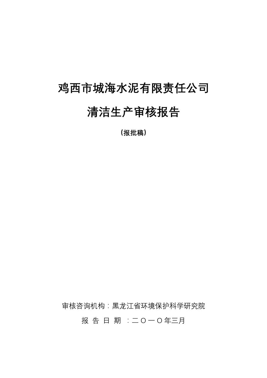 9F海水泥清洁生产审核报告0301最终_第1页