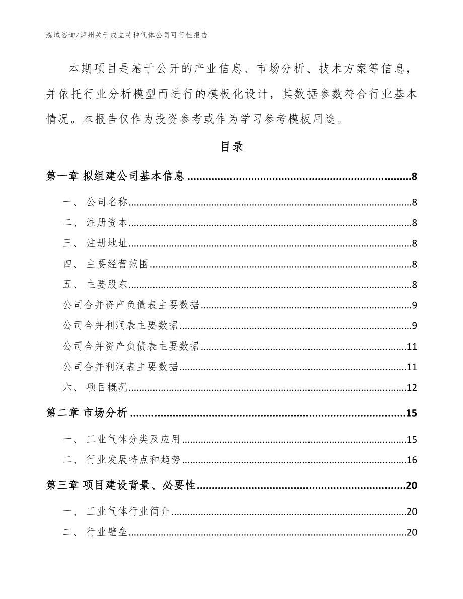 泸州关于成立特种气体公司可行性报告（范文模板）_第3页