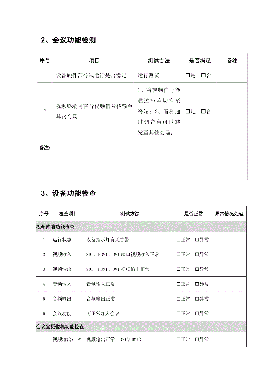 视频会议系统巡检表_第4页