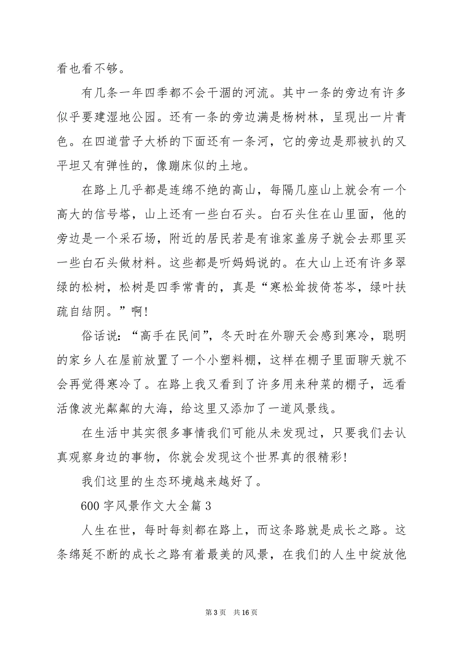 2024年600字风景作文大全_第3页