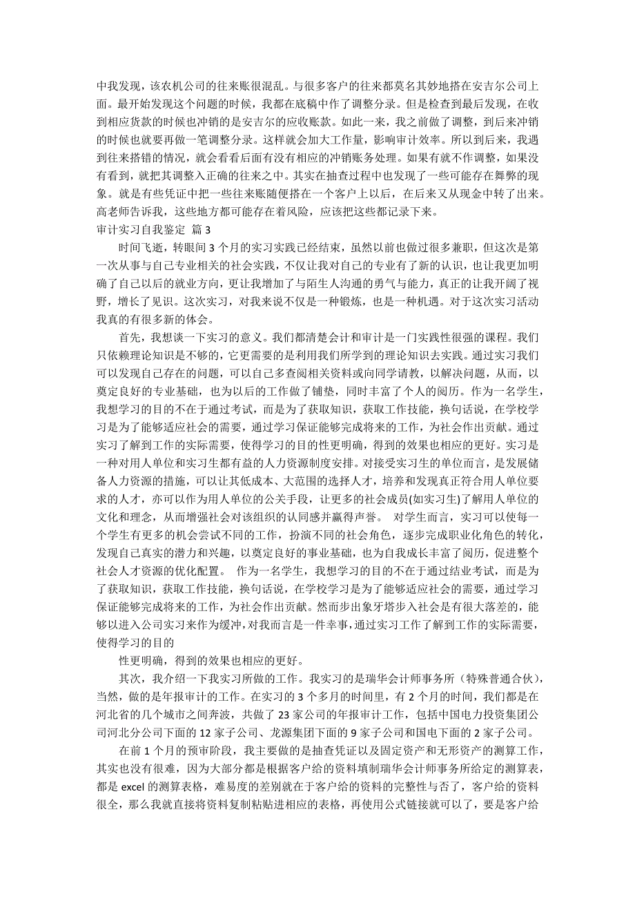 审计实习自我鉴定_第4页