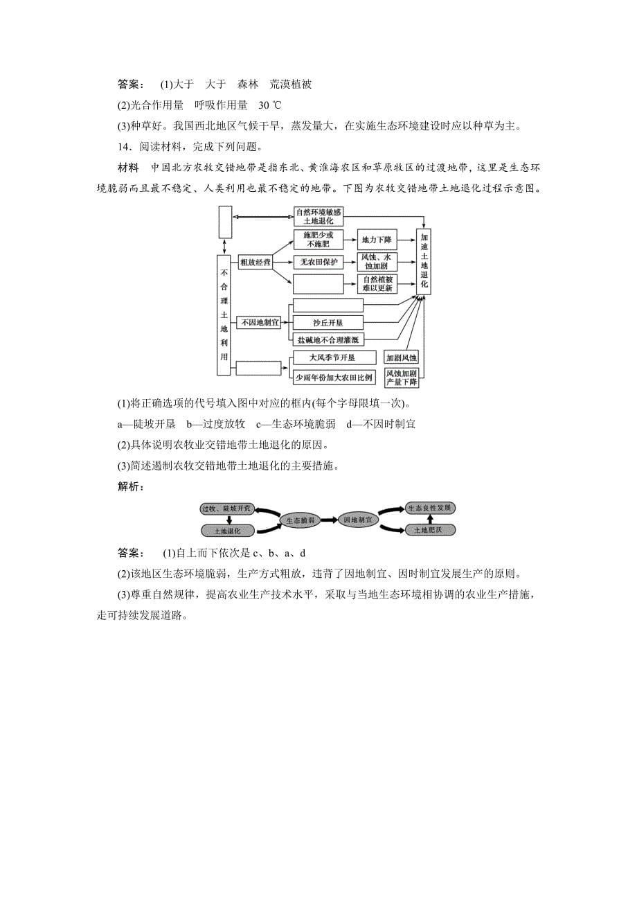 高中湘教版 地理必修1检测：第3章 自然地理环境的整体性与差异性3.1 Word版含解析_第5页