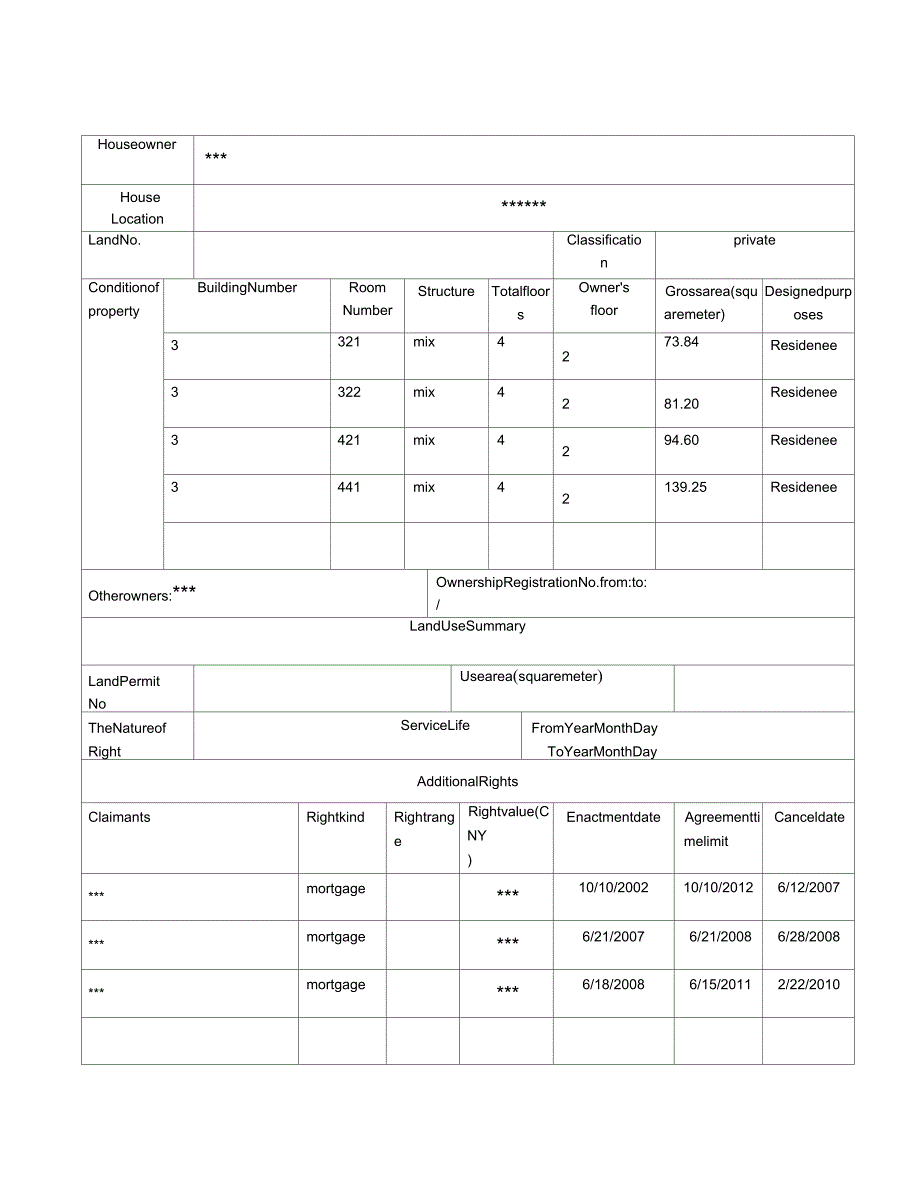 房产证英文翻译模板_第3页