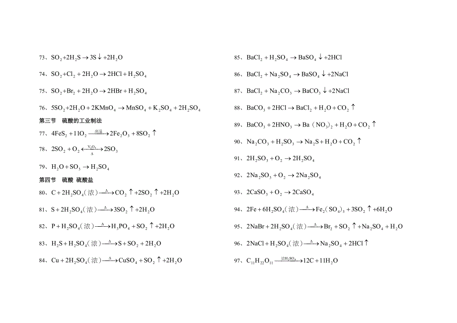 高中化学方程式大全完整可打印版_第4页