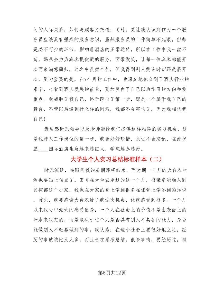 大学生个人实习总结标准样本（3篇）.doc_第5页